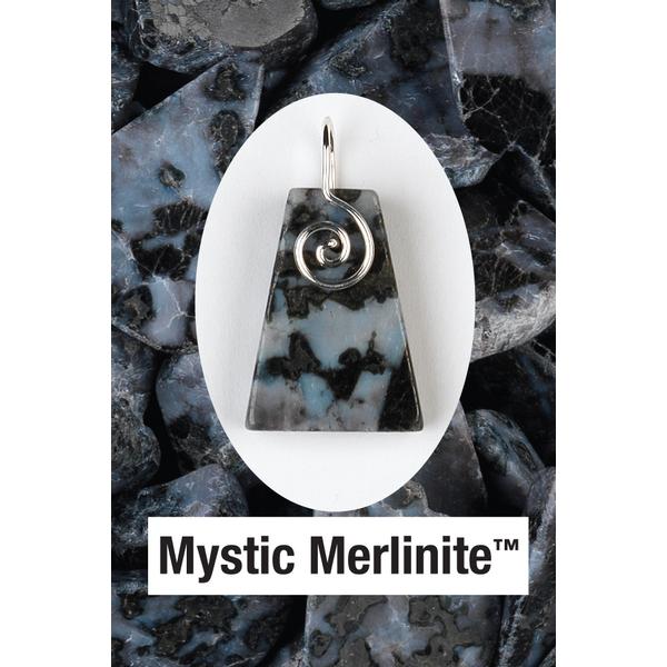 Mystic Merlinite Spiral Front Wire Wrap Pendant