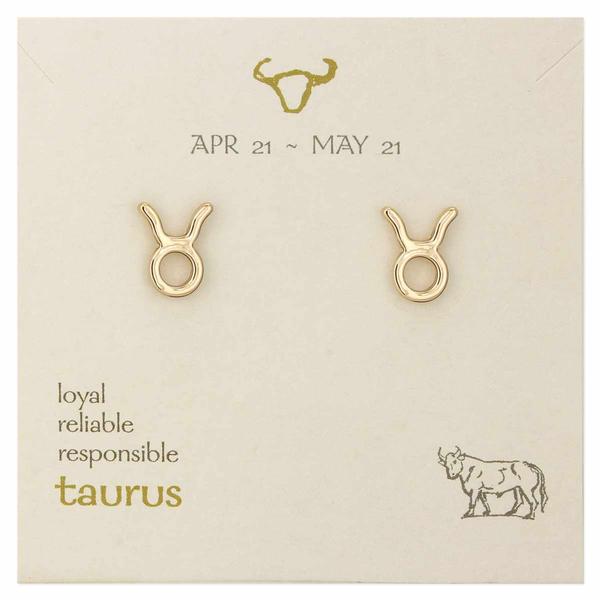 Zodiac Post Earrings - Taurus