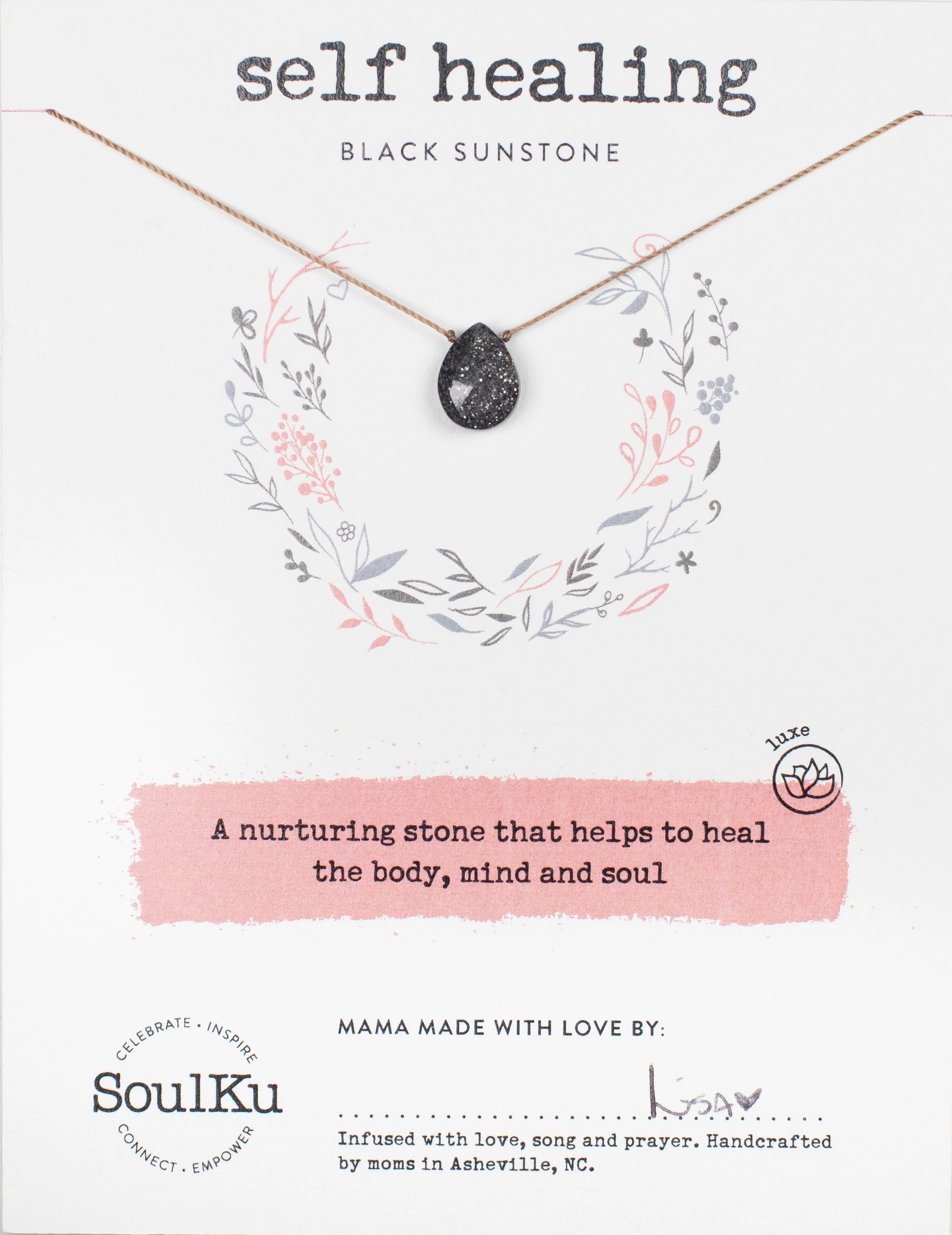 Black sunstone necklace discount