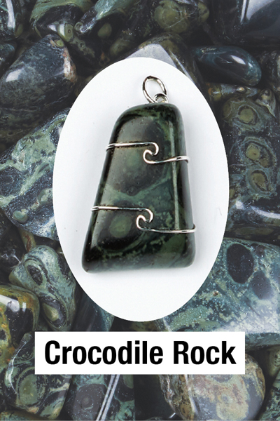 Crocodile Rock Wire Wrap Pendant