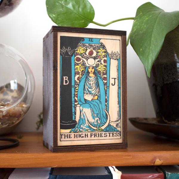 High Priestess Tarot Card Stash Box