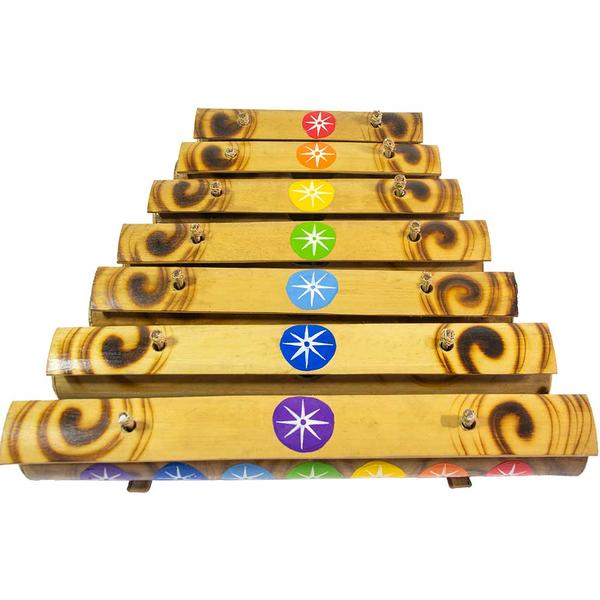 Bamboo Xylophone with Chakra Painting