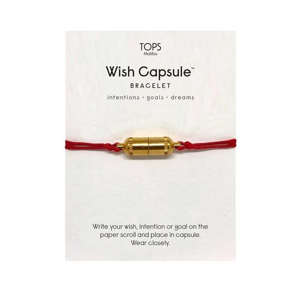 Wish Capsule Bracelet - Gold/Red
