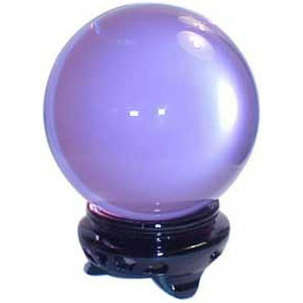 Crystal Ball Lavender 8 cm with stand
