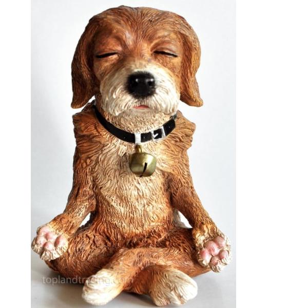 Meditating Dog Statue