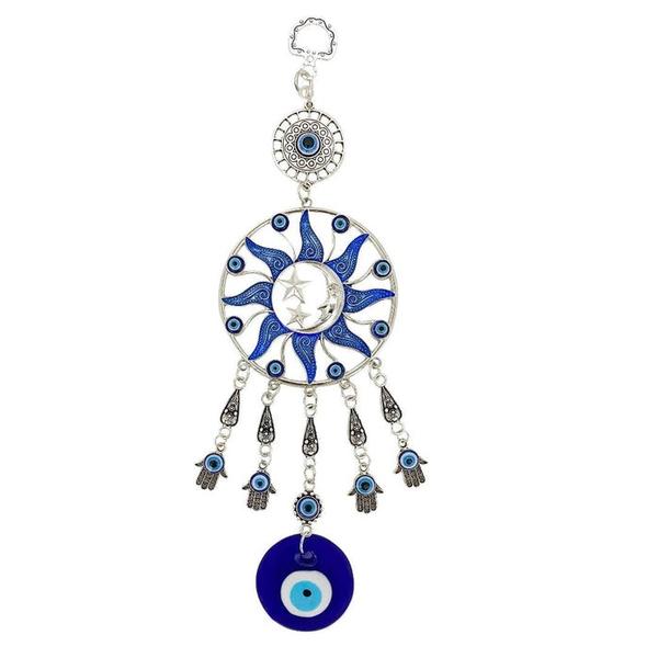 Sun & Moon Evil Eye Amulet Hanging