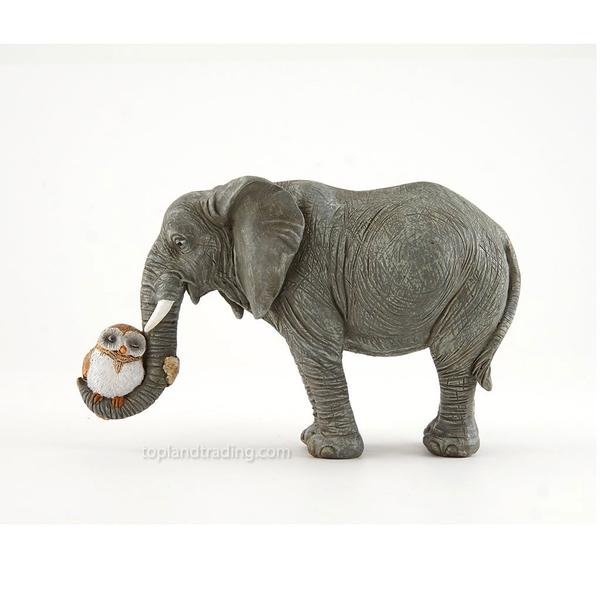Elephant Hugging Owl