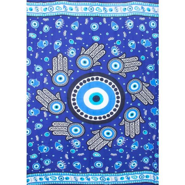 Indigo Evil Eye Sarong