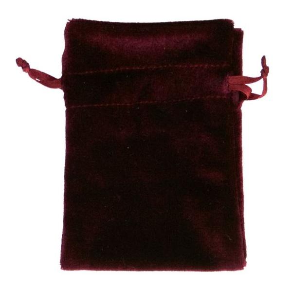 Burgundy Unlined Velvet Bag