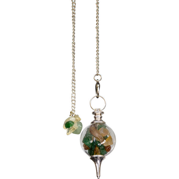 Glass Sephoroton, Green Adventurine & Citrine Chips - Prosperity