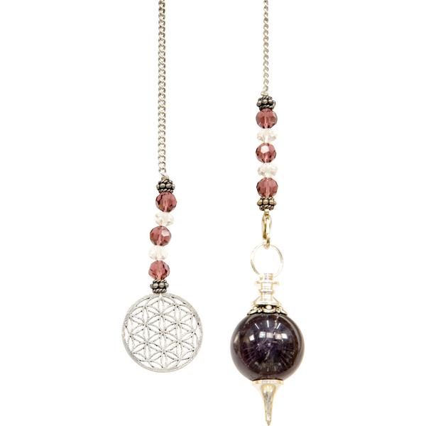 Amethyst Flower of Life Pendulum