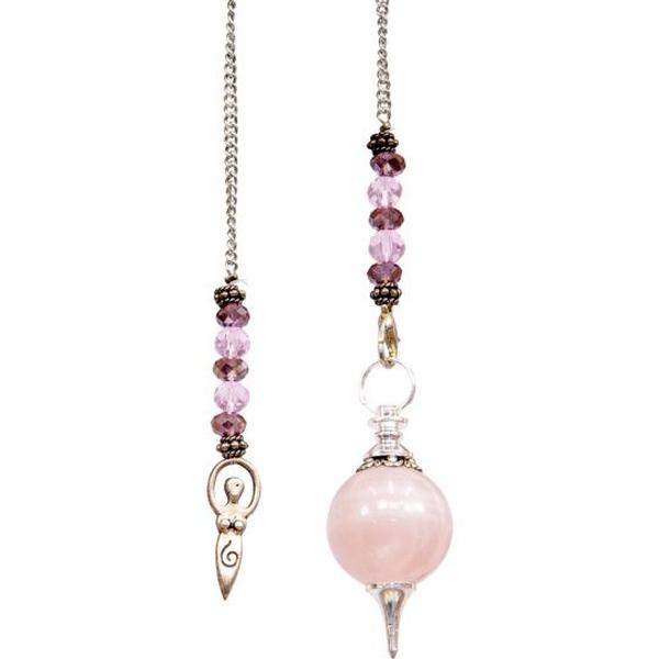 Rose Quartz Sephoroton Goddess Pendulum