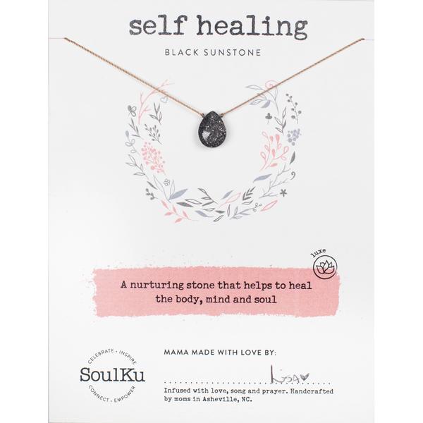 Black Sunstone Luxe Necklace for Self Healing