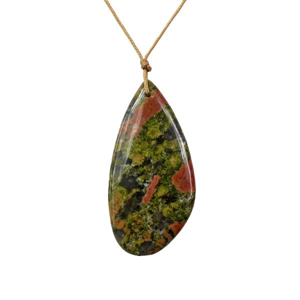 Unakite Touchstone Necklace for Balance