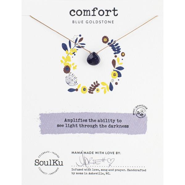 Blue Goldstone Soul-Full of Light Necklace for Comfort