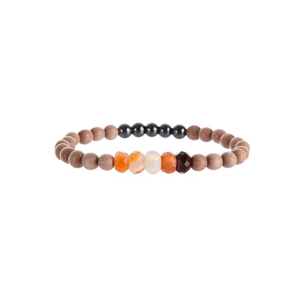 Carnelian "Be Happy" Be Your Own Hero Bracelet