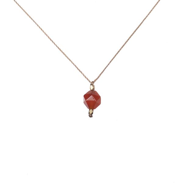 Carnelian Lantern Necklace for Happiness