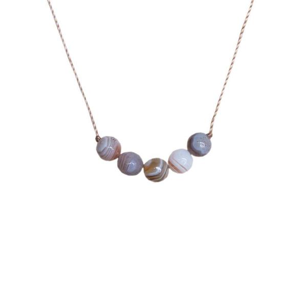 Botswana Agate Intention Necklace for Change