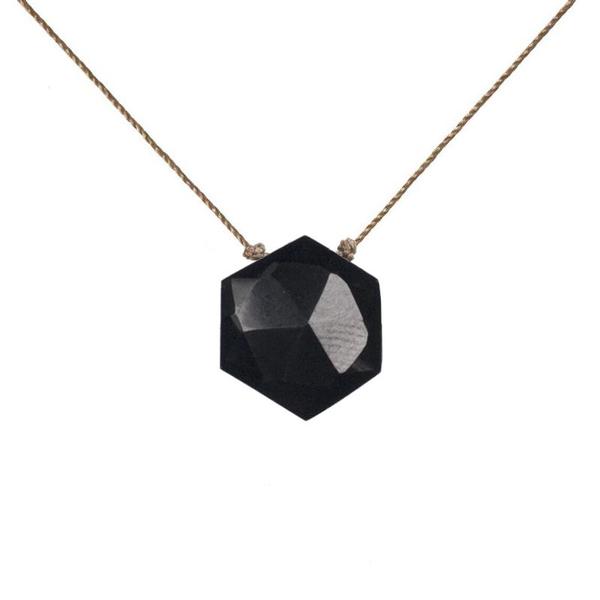 Black Spinel Sacred Geometry Necklace to Recharge