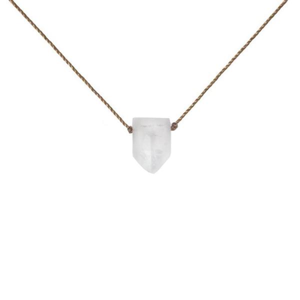 Moonstone Warrior Stone Necklace for Sisterhood