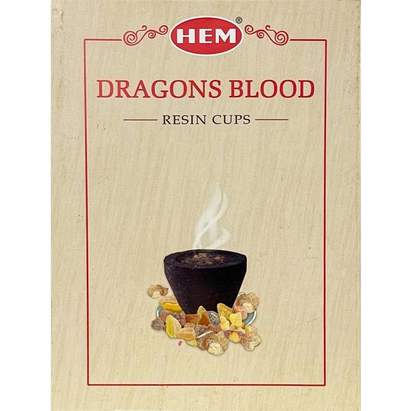 HEM Resin 10 Incense Cups, Dragon's Blood