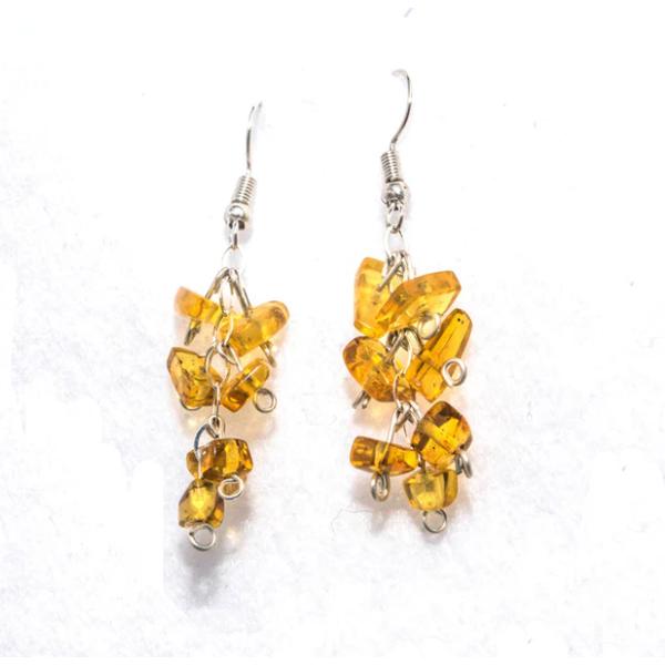 Amber Waterfall Earrings
