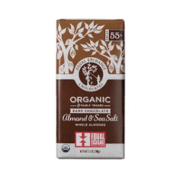 Organic Dark Chocolate Whole Almond & Sea Salt (55%)