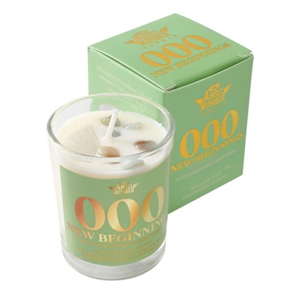 Angel Number Votive Candle 000 New Beginnings
