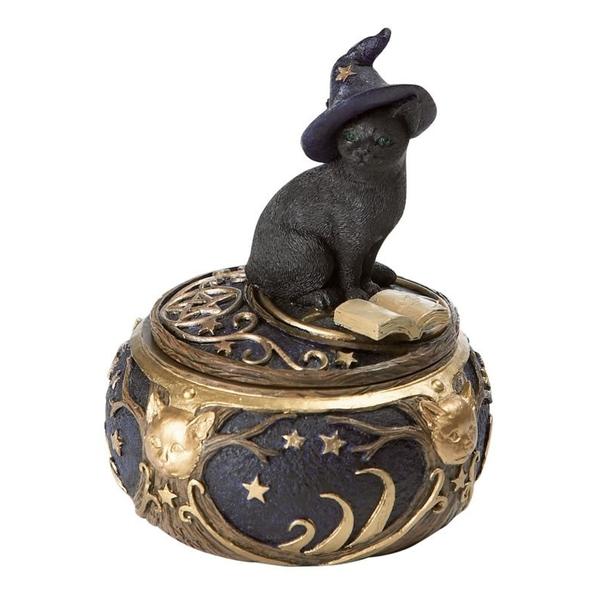Magical Cat with Hat Round Box
