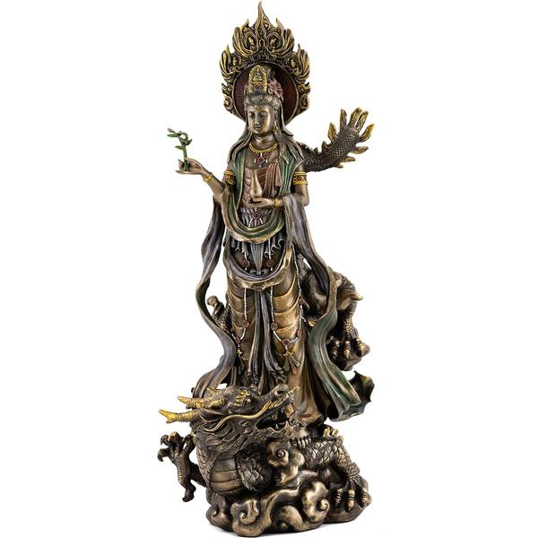 Quan Yin on a Dragon Head