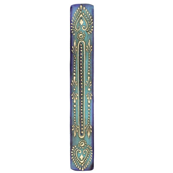 Light Blue Wooden Incense Burner