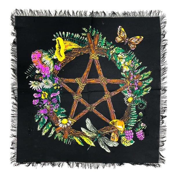 Floral Pentagram Altar Cloth