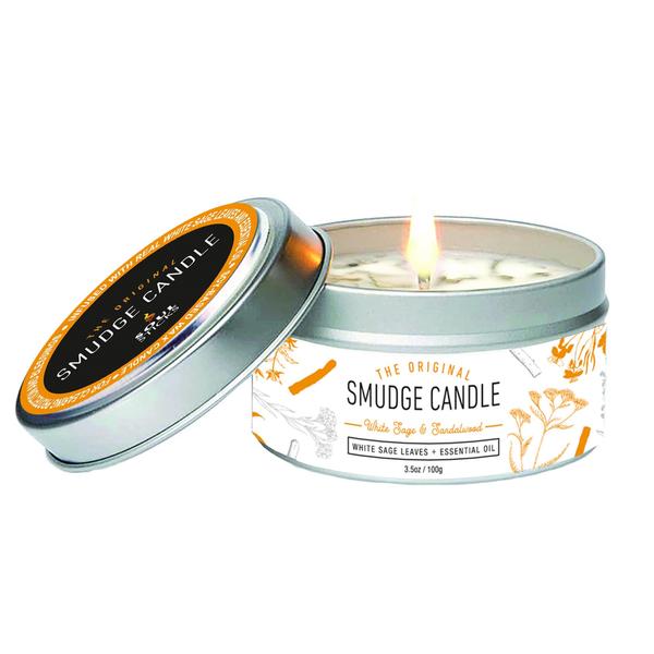 White Sage & Sandalwood Oil Smudge Candle