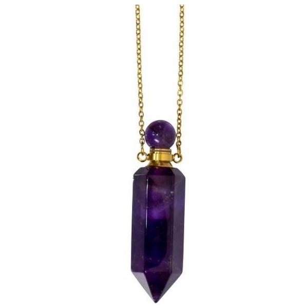 Amethyst Point Pendant Perfume Bottle