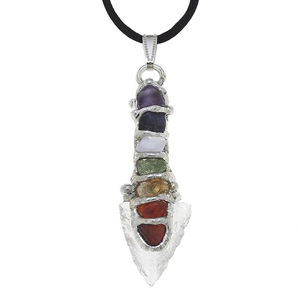 Chakra Baby Wand Pendant with Arrowhead