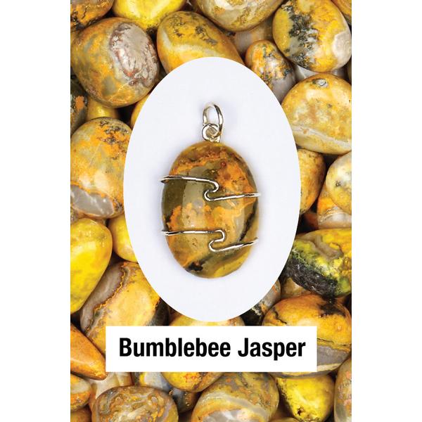 Bumblebee Jasper Wire Wrapped Pendant