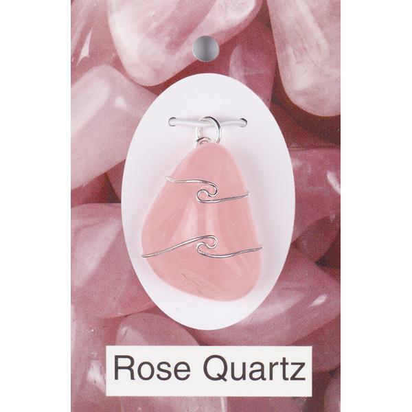 Rose Quartz Wire Wrap Pendant