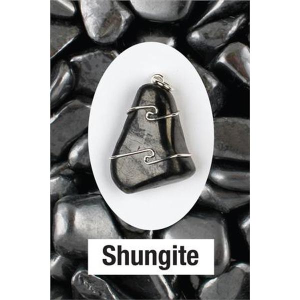 Shungite Wire Wrap Pendant