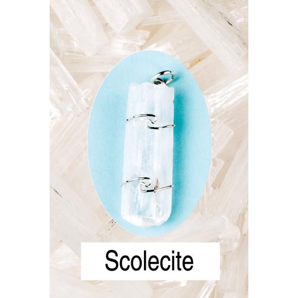 Scolecite Wire Wrap Pendant