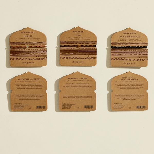 Wood Mala Meditation Bracelets