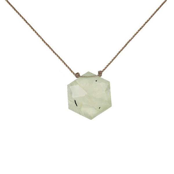 Prehnite Sacred Geometry Necklace to Protect