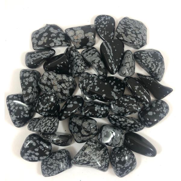 Tumbled Snowflake Obsidian