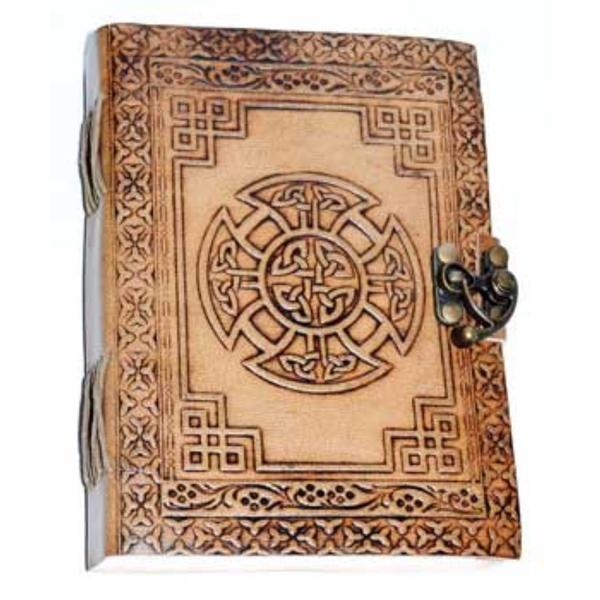 Celtic Cross Leather Journal with Latch