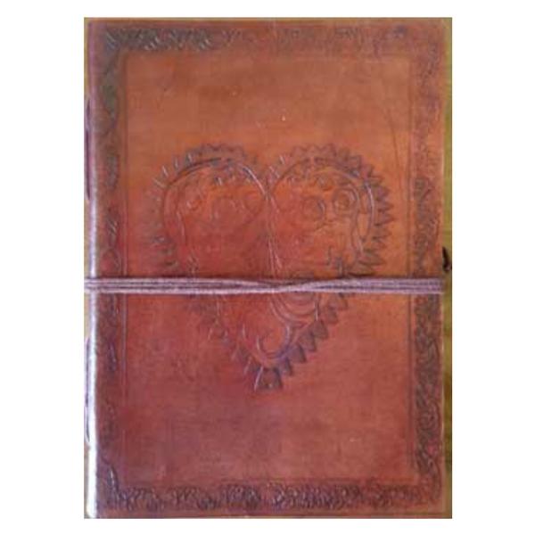 Leather Heart Journal w/ Cord