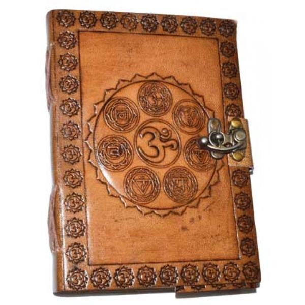 7 Chakra Embossed Leather Journal