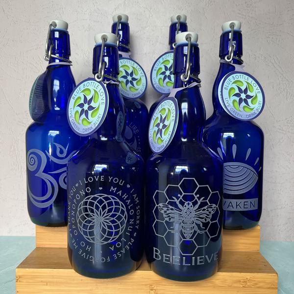 Blue Bottle Love Water Bottle