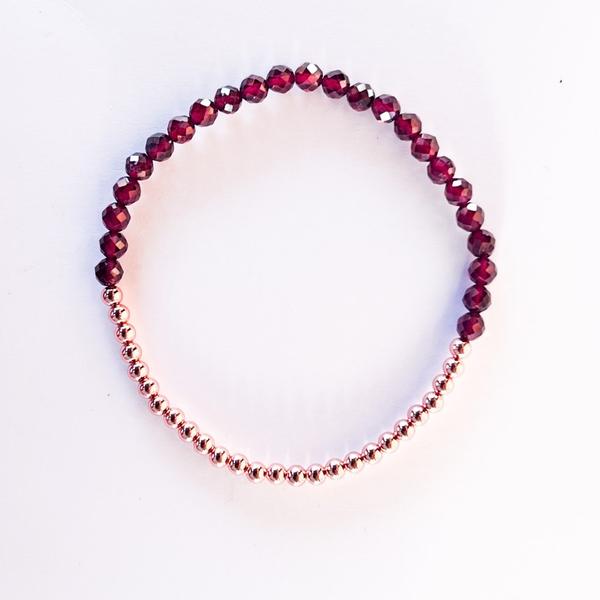 Garnet and Copper Bracelet