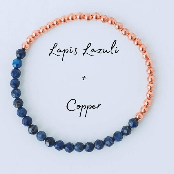 Lapis and Copper Bracelet