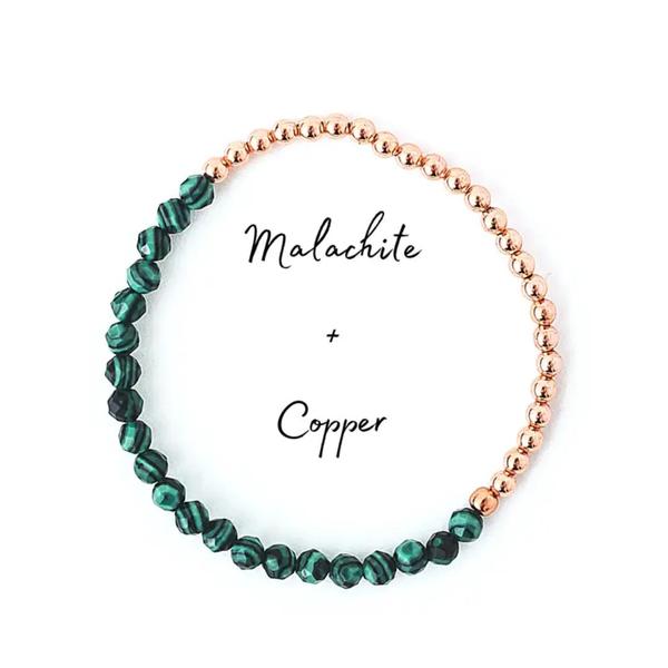 Malachite and Copper Bracelet