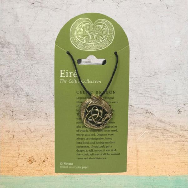 Celtic Dragon Bronze Pendant